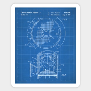 Skydiving Wind Tunnel Patent - Sky Diving Art - Blueprint Sticker